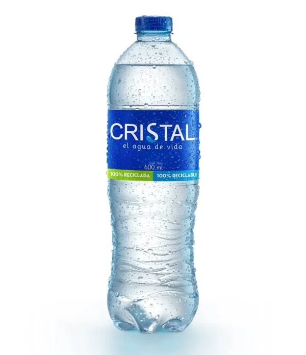 Botella de agua cristal