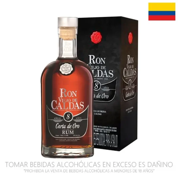 Ron caldas 8 años Botella 750 ml