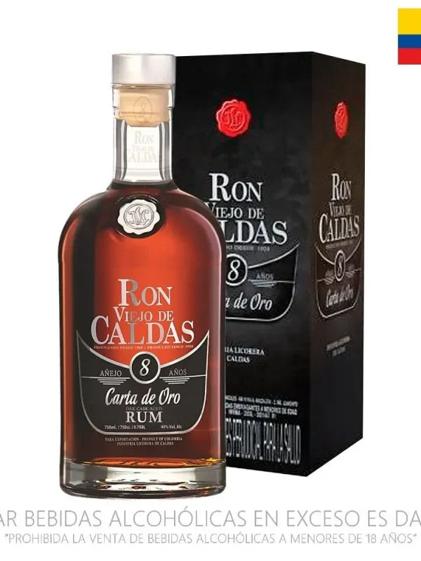 Ron caldas 8 años Botella 750 ml